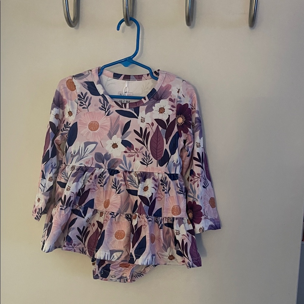 Floral Long Sleeve Bodysuit for Kids